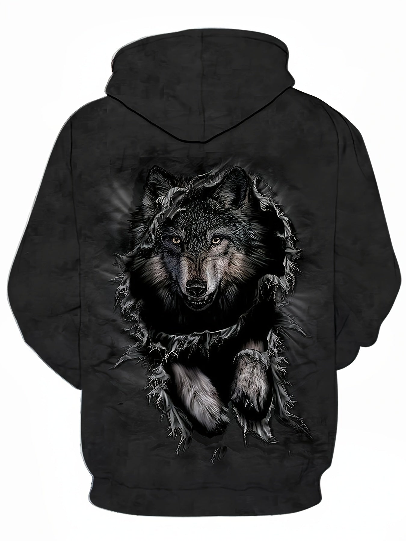 Wolf 3D Print Hoodies for Men Graphic Hoodie Comfy Loose Hooded Pullover