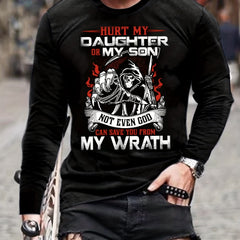Skeleton Print Men's Long Sleeve T-shirt for Autumn