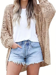 Boho Knitted Cardigan with Cut Out Detail