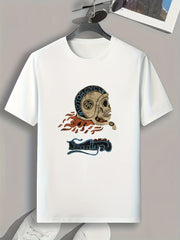 Skull Print Men's Graphic T shirt Casual Comfy Tees For Summer Mens Clothing