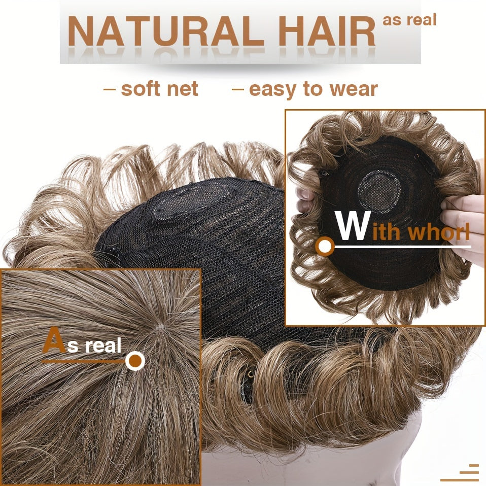Natural 16x19 Lace Front Human Hair Topper for Men