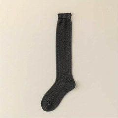 Ultra Thin Sheer Knee High Socks Lace Mesh Calf Stockings Women's Hosiery