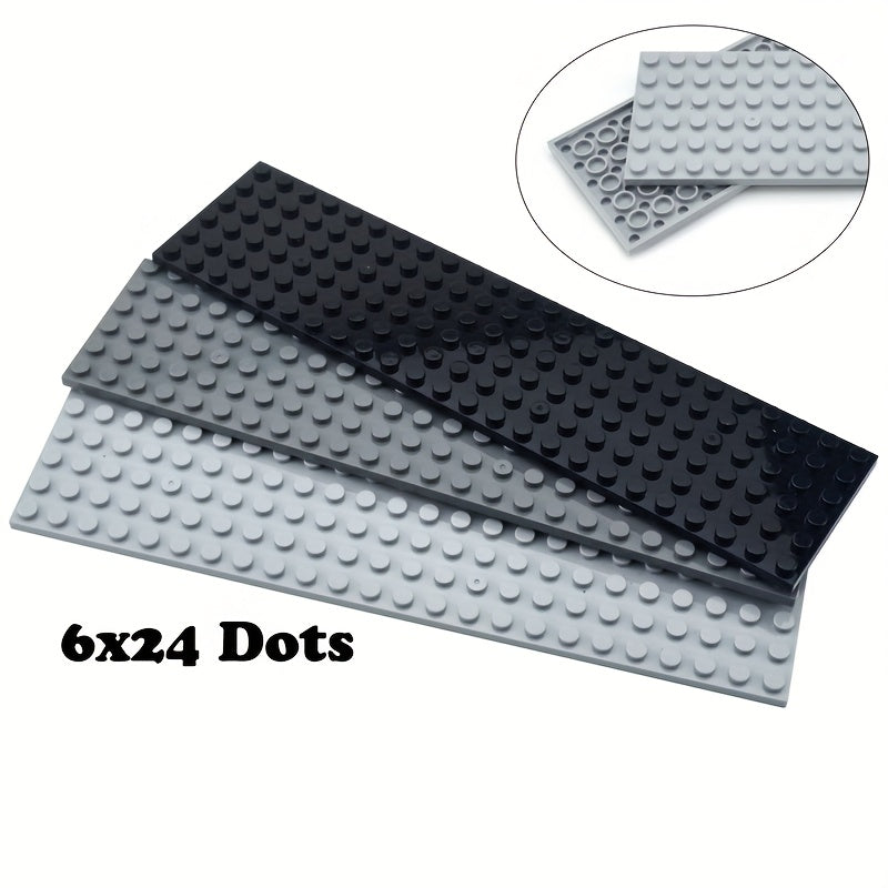 4pcs Thin Bricks 3026 Plate 6x24 Dots DIY Building Blocks Toy