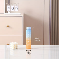 Gradient Large Capacity Plastic Cup Portable Water Bottle With Straw