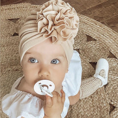 Newborn Flower Turban Hat Cap Beanie for Baby Boys and Girls