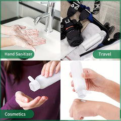 4pcs 100ml Empty Dispenser Container With Flip Top - Travel Bottle for Cosmetics