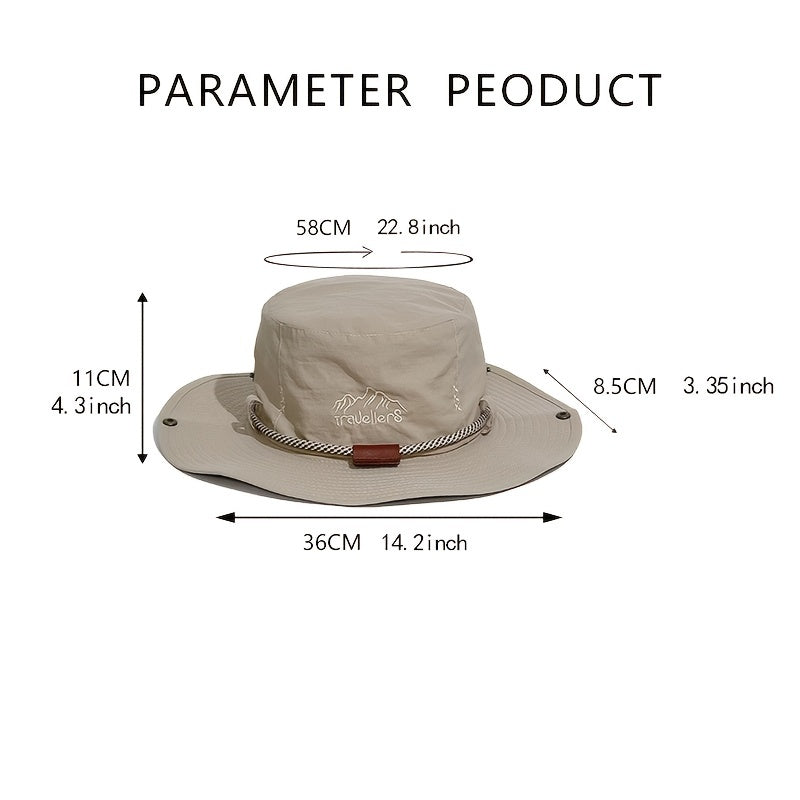 Men's Sun Protective Bucket Hat for Outdoor Activities