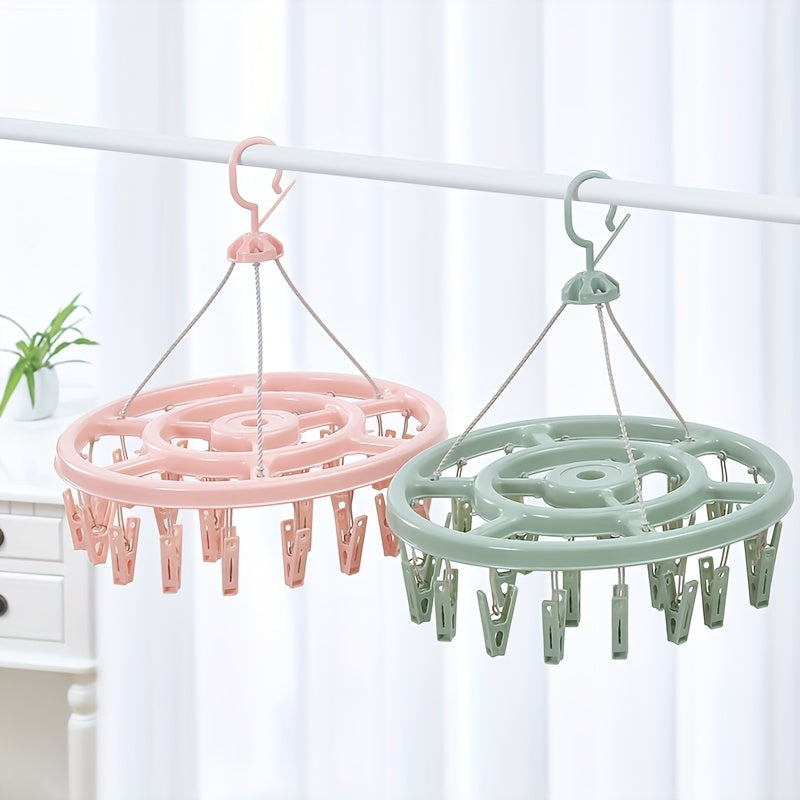 Clip Round Drying Rack 360 Degree Hanging Socks Hanger