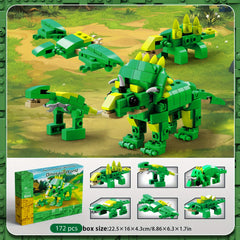 Dinosaur Building Block Toy Set - Triceratops Pterosaur - 172pcs