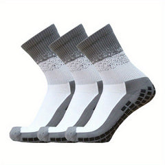 Colorful Stitching Football Socks Non-Slip Silicone Training Socks