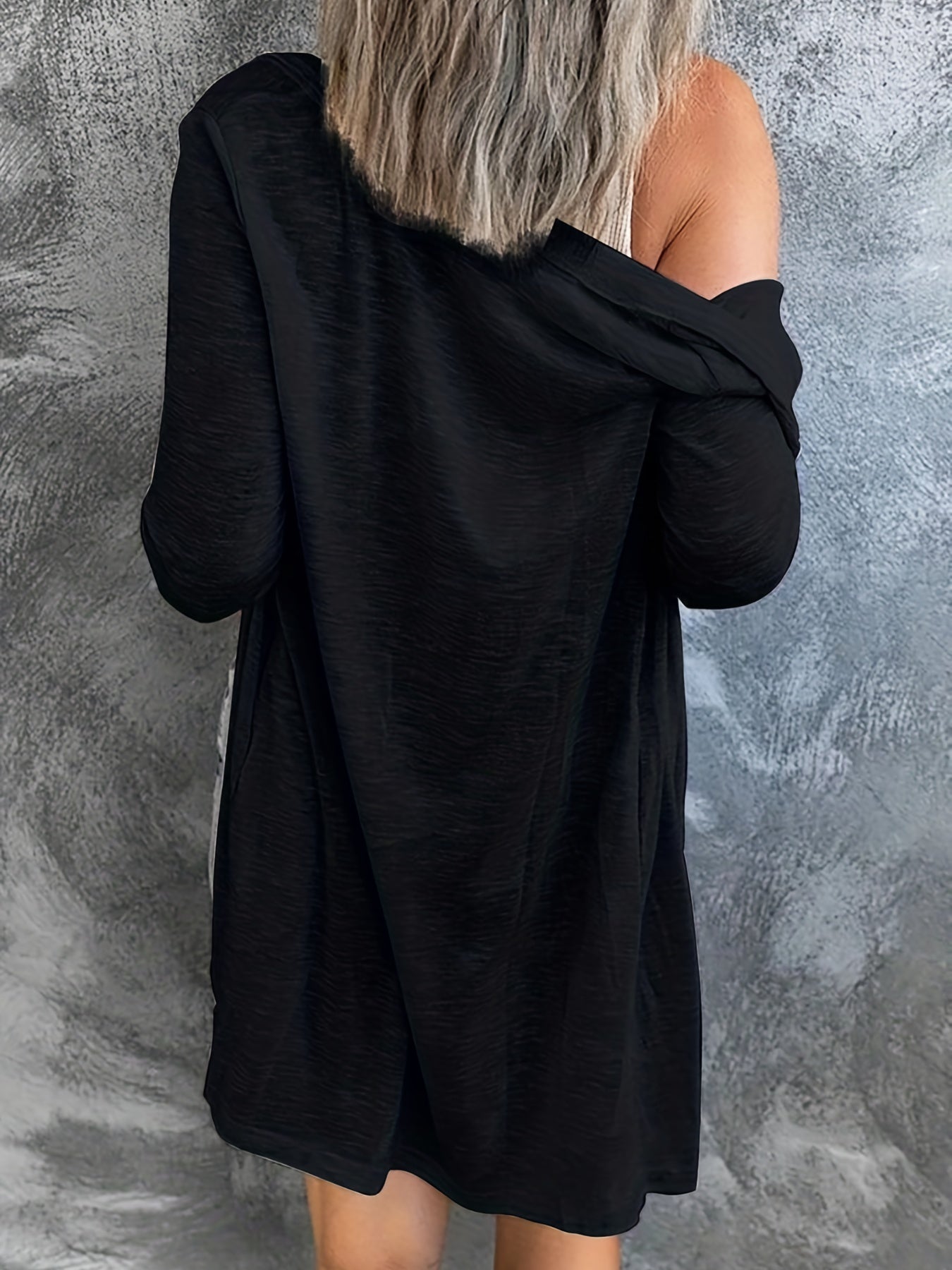 Vintage Collarless Knitted Cardigan Women's Clothing