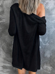 Vintage Collarless Knitted Cardigan Women's Clothing