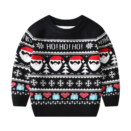 Christmas Santa Boys Knitted Sweatshirt