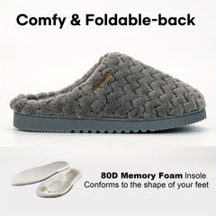 Women's Plush Lined Slippers Closed Toe Slip On Home Shoes