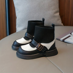 Girls Kids Non Slip Boots with Woven Sock for Comfort and Style