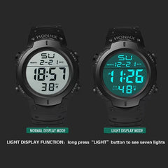 Teen Sports Watch w/Digital Display Alarm Stopwatch Light Mode PVC Band