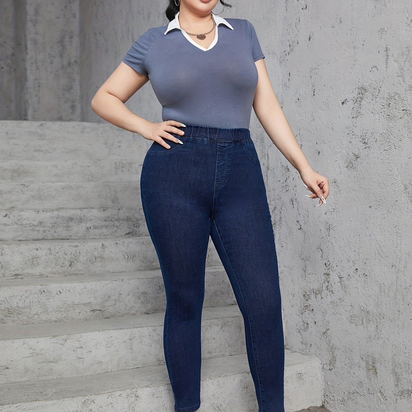 High Rise Stretch Skinny Jeans