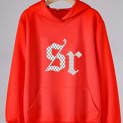 Girls Hooded Sweatshirt 8r Pattern Long Sleeve Pullover