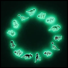 14pcs Dinosaur Luminous DIY Shoe Decorations Holiday Gift