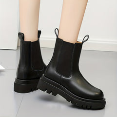 Women's Stretch Fabric Slip On Boots Non-Slip Stylish Side Boots