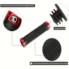 2pcs Bike Handlebar Covers Anti Slip Rubber Stripe Lock Handlebar Covers