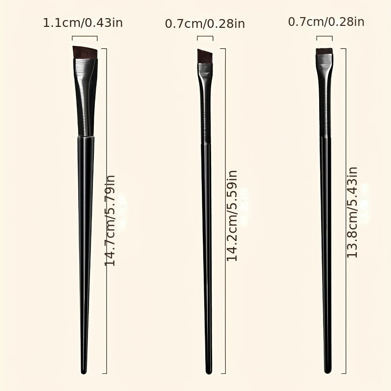 3pcs Eyeliner Brush Fine Angled Brow Tint Brushes Set
