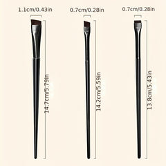3pcs Eyeliner Brush Fine Angled Brow Tint Brushes Set