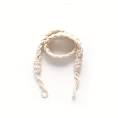 Boho Linen Curtain Rope with Stylish Tieback for Bedroom and Living Room
