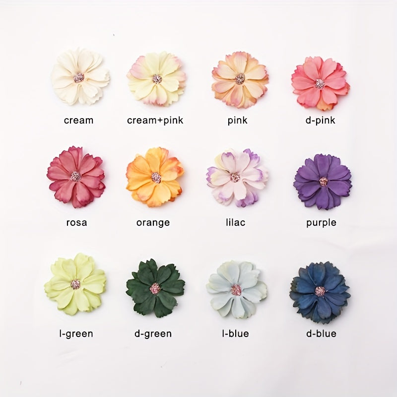 DIY Silk Flower Chest Decoration and Headwear Accessories
