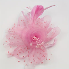 Faux Feather Bridal Head Piece Hair Accessories