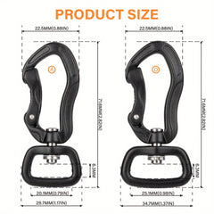 360 Rotatable Buckle Clip Swivel Carabiner Hook For Dog Leash Camping