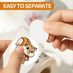 200pcs Cartoon Animals Stickers Roll Scrapbook DIY Gift Decoration