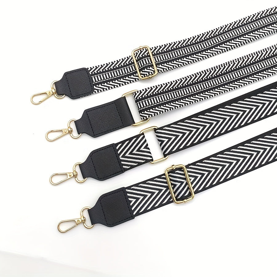 Geometric Pattern Bag Strap - Adjustable and Durable - Travel Bag Accessory