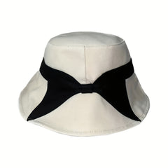 Beige Bucket Hat Wide Brim UV Protection Sun Hat