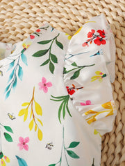 Baby Girl Floral Printed Blouse & Solid Shorts Set