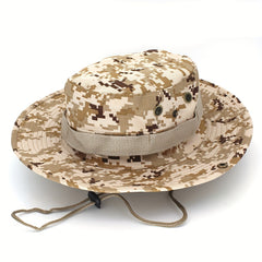 Camouflage Wide Brim Sun Hat for Outdoor Activities