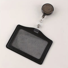 Card Sleeve w/ Easy Pull Buckle Lanyard for Work Card Access