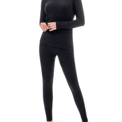Women's Thermal Underwear Set Long Sleeve Crew Neck Tops & Pants
