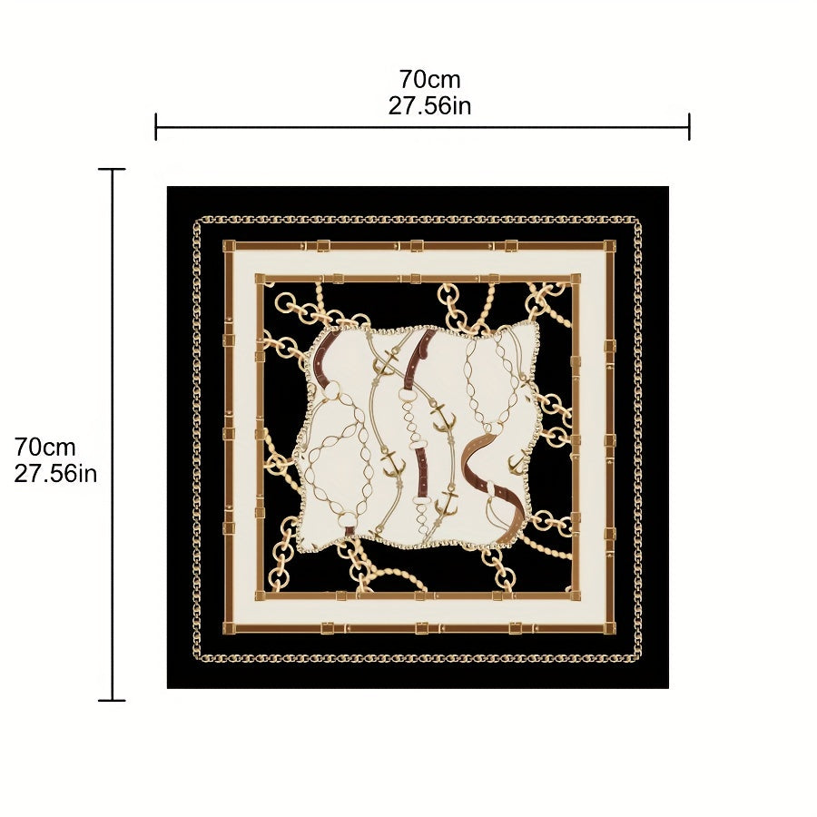 Anchor Chain Print Bandana Shawl Square Scarf Head Wrap