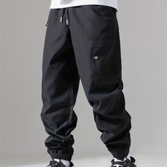 Men's Casual Sports Cargo Pants with Drawstrings and Pockets