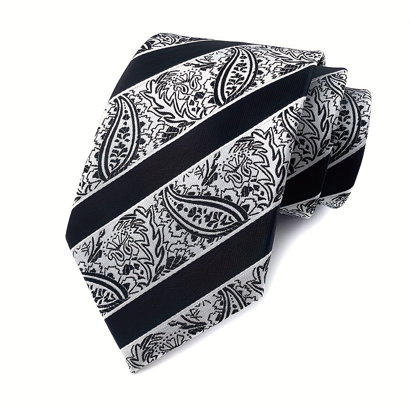 Paisley Polyester Jacquard Men's Tie - Wedding Groomsmen