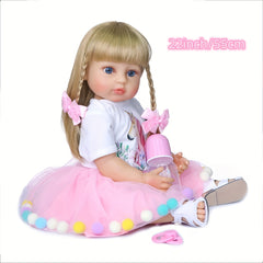22" Reborn Baby Doll Princess Girl Real Touch Silicone Vinyl Christmas Gift