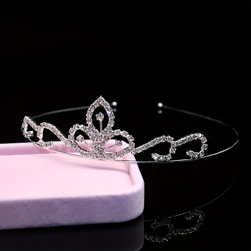 Rhinestone Headband Queen Crown Tiara Head Jewelry Hair Accessories