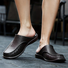 Men's Slip On Platform Sandals Outdoor Beach Shoes