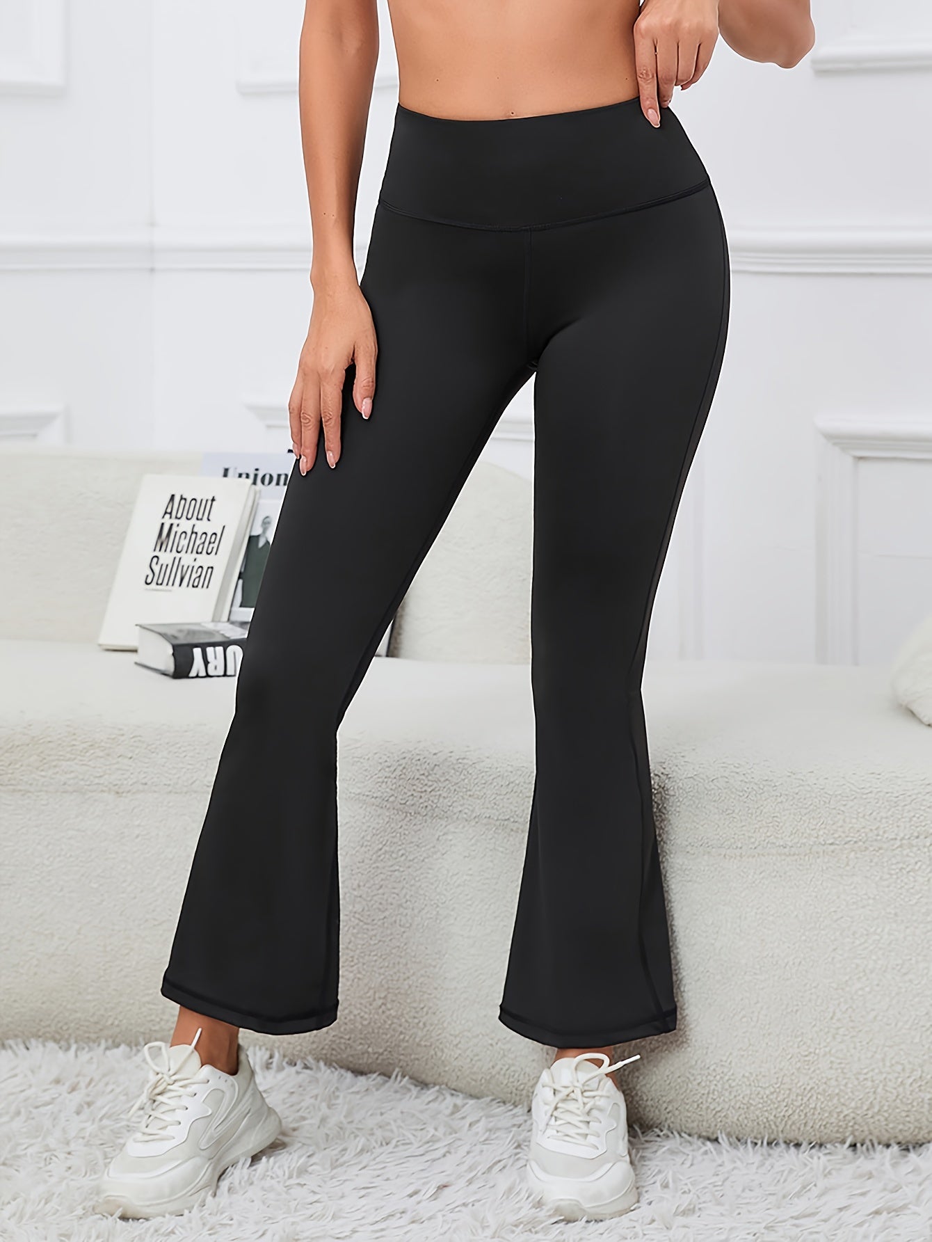 Tummy Control High Waist Flare Pants Butt Lifting Yoga Sports Pants