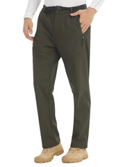 Men's Winter Pants Fleece Lined Ski Waterproof Zip Up Pockets Snow Pants