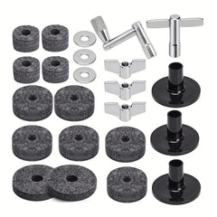 23pcs Cymbal Felts Hi Hat Clutch Felt Cymbal Stand Sleeves Base Wing Nuts Drum