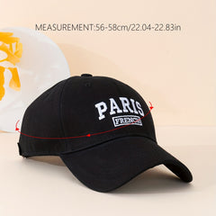 French Paris Embroidery Baseball Cap Lightweight Unisex Sun Hat