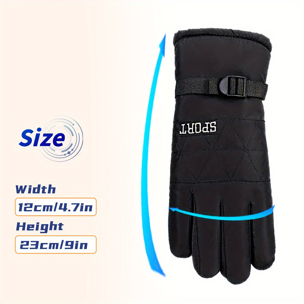 Warm Fleece-Lined Waterproof Touch Screen Gloves