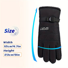 Warm Fleece-Lined Waterproof Touch Screen Gloves